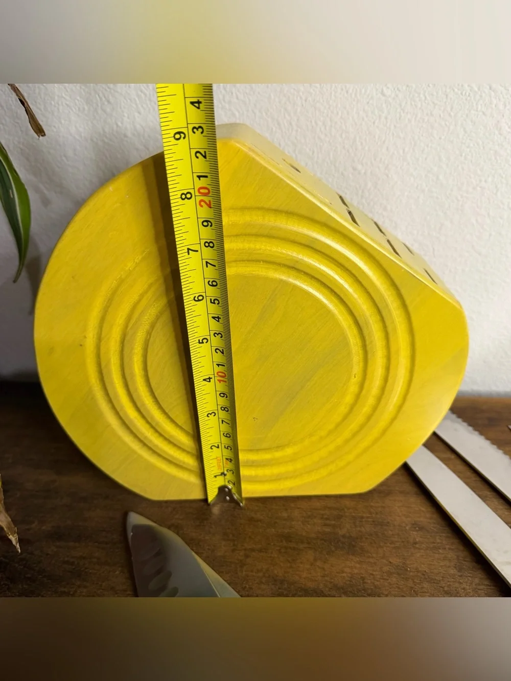 VTG Fiesta Knife Set Yellow Color Complete 10 Pieces in Wood Block Sunflower